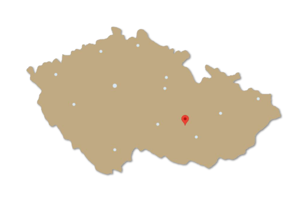 mapa obce Skryje